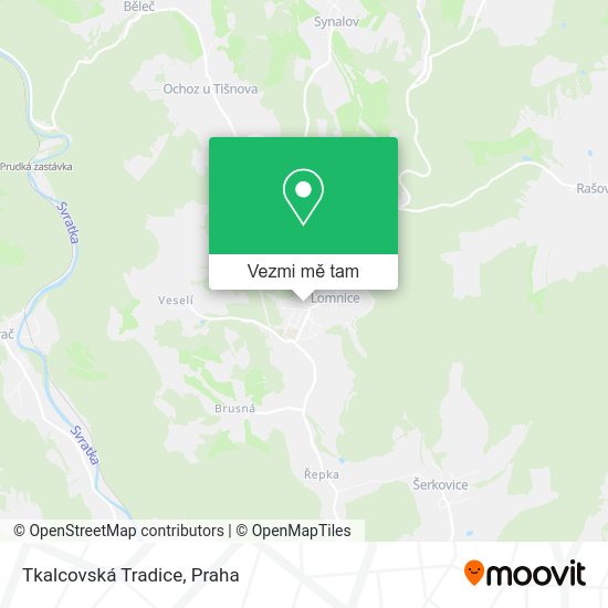 Tkalcovská Tradice mapa