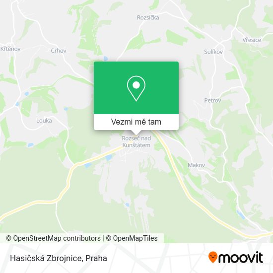 Hasičská Zbrojnice mapa