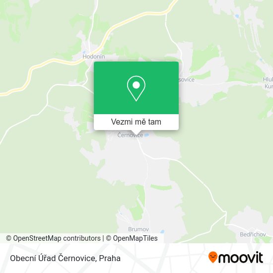 Obecní Úřad Černovice mapa