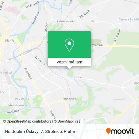Ns Údolím Úslavy: 7. Střelnice mapa