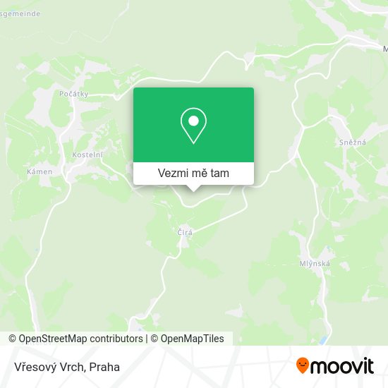 Vřesový Vrch mapa