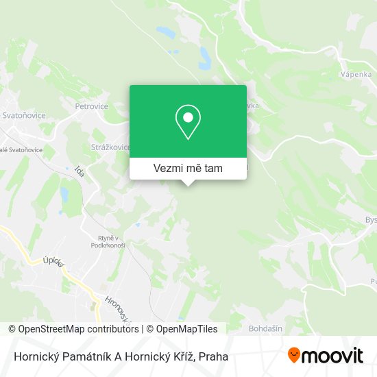 Hornický Památník A Hornický Kříž mapa
