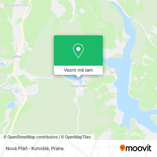 Nová Pláň - Kotviště mapa
