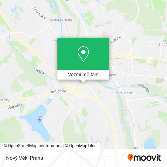 Nový Věk mapa
