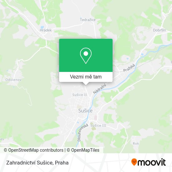 Zahradnictví Sušice mapa
