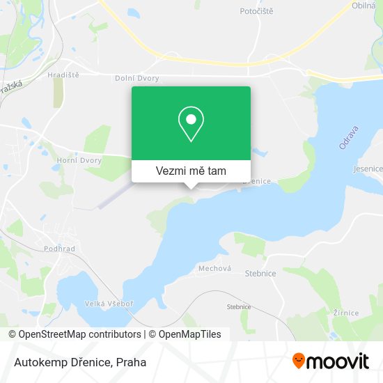 Autokemp Dřenice mapa