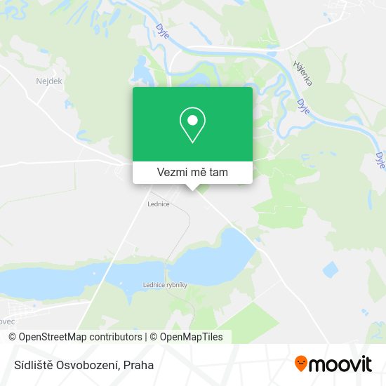 Sídliště Osvobození mapa