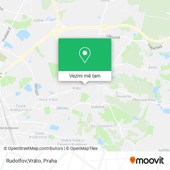 Rudolfov;Vráto mapa
