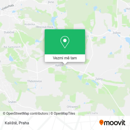 Kaliště mapa