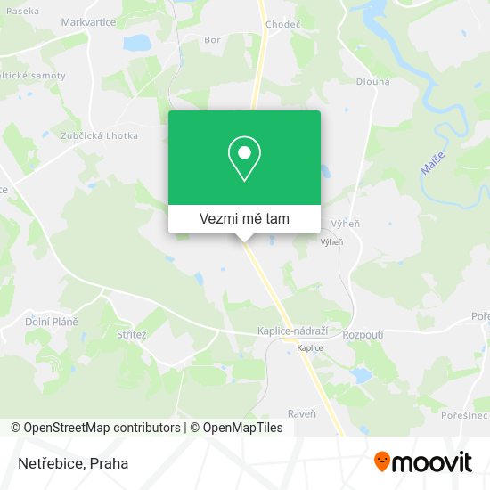Netřebice mapa