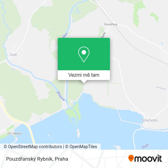 Pouzdřanský Rybník mapa
