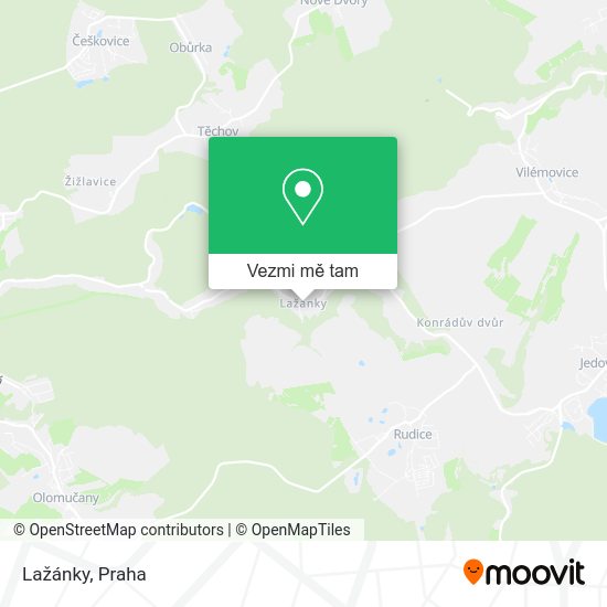 Lažánky mapa