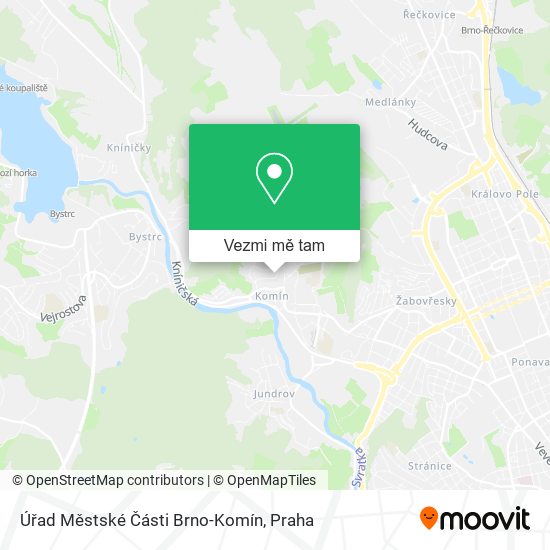 Úřad Městské Části Brno-Komín mapa