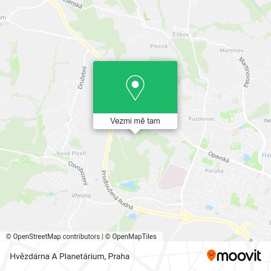 Hvězdárna A Planetárium mapa