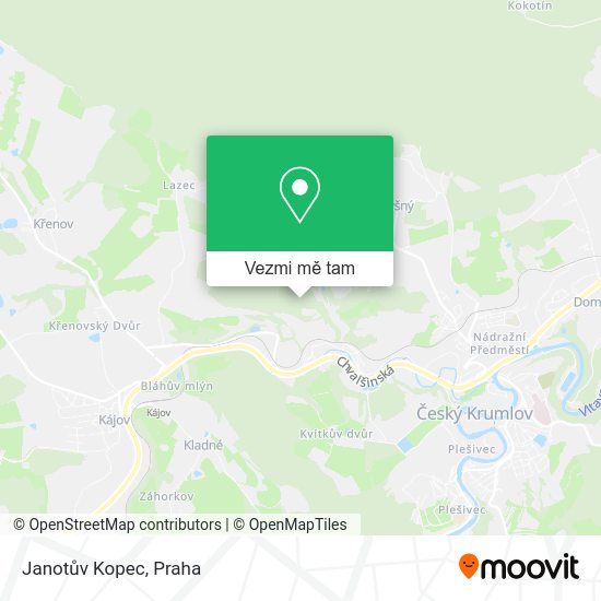 Janotův Kopec mapa