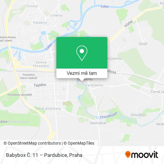 Babybox Č. 11 – Pardubice mapa