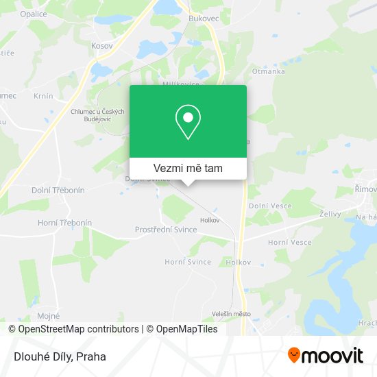 Dlouhé Díly mapa