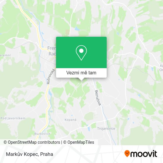Markův Kopec mapa
