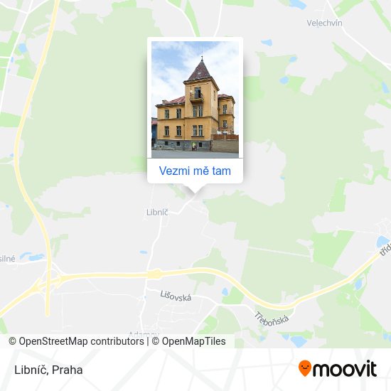 Libníč mapa