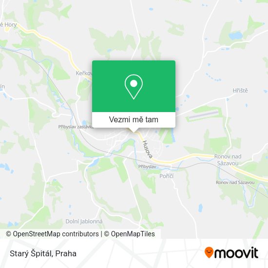 Starý Špitál mapa