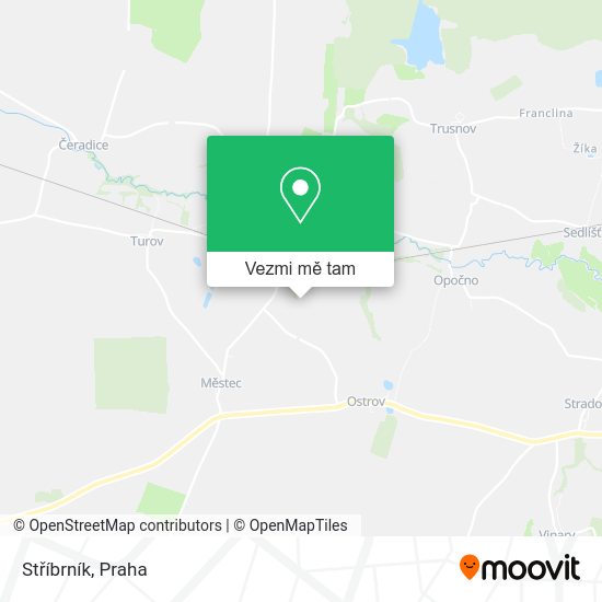 Stříbrník mapa