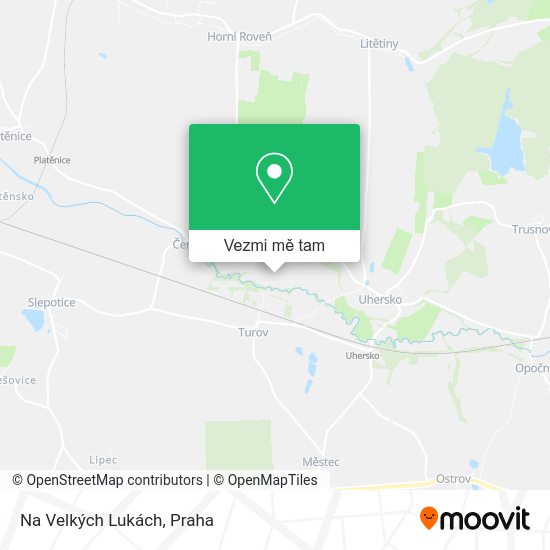 Na Velkých Lukách mapa