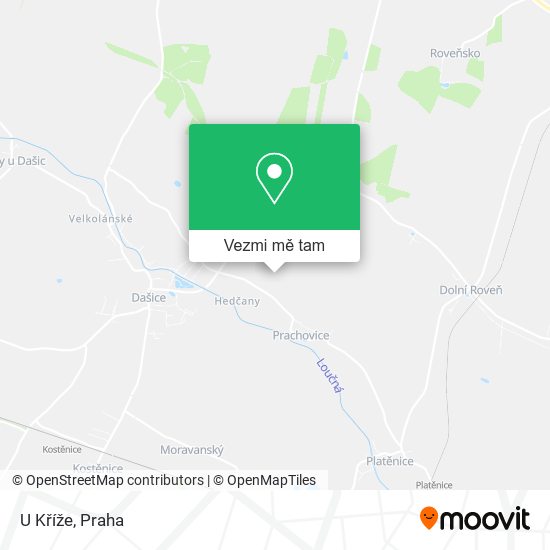 U Kříže mapa