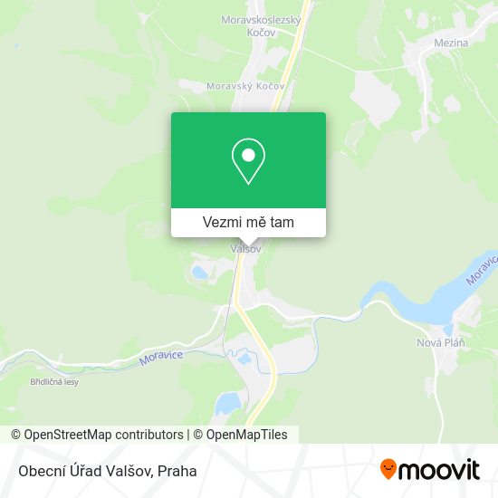 Obecní Úřad Valšov mapa