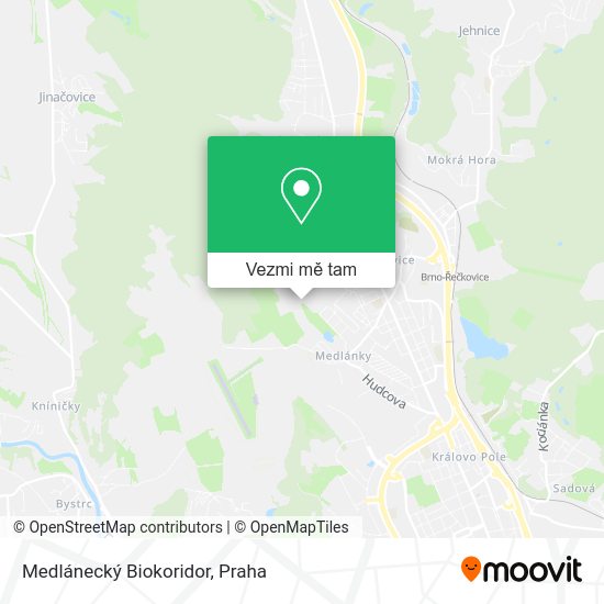 Medlánecký Biokoridor mapa