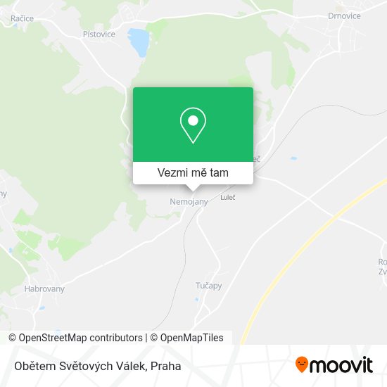 Obětem Světových Válek mapa