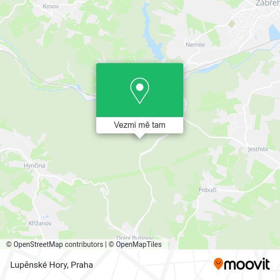 Lupěnské Hory mapa