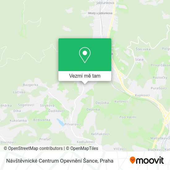 Návštěvnické Centrum Opevnění Šance mapa