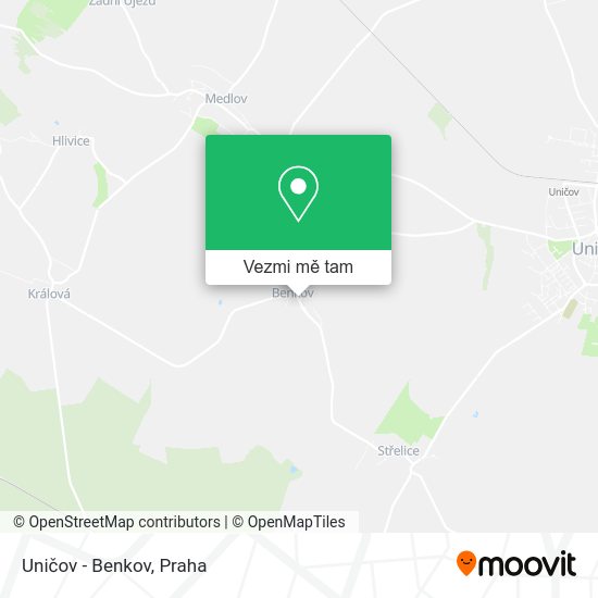 Uničov - Benkov mapa