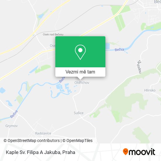 Kaple Sv. Filipa A Jakuba mapa