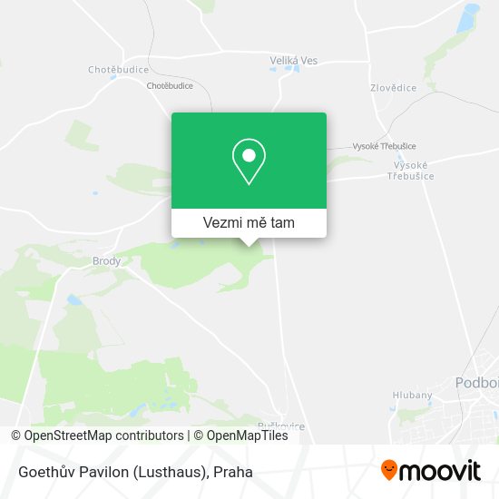 Goethův Pavilon (Lusthaus) mapa