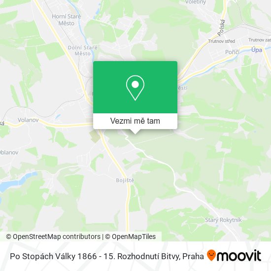 Po Stopách Války 1866 - 15. Rozhodnutí Bitvy mapa