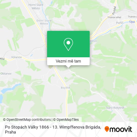 Po Stopách Války 1866 - 13. Wimpffenova Brigáda mapa
