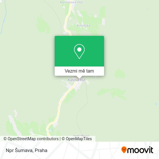 Npr Šumava mapa