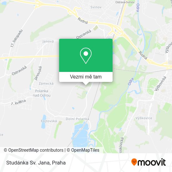 Studánka Sv. Jana mapa