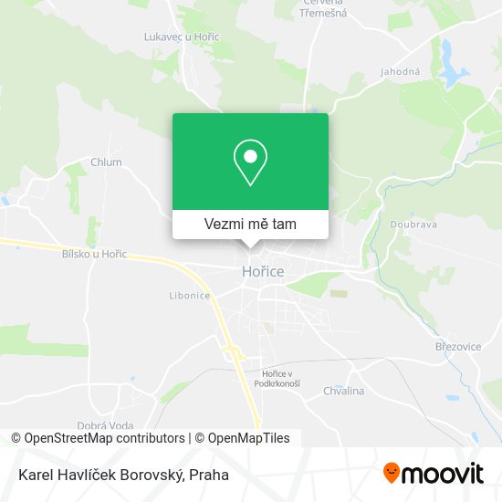 Karel Havlíček Borovský mapa