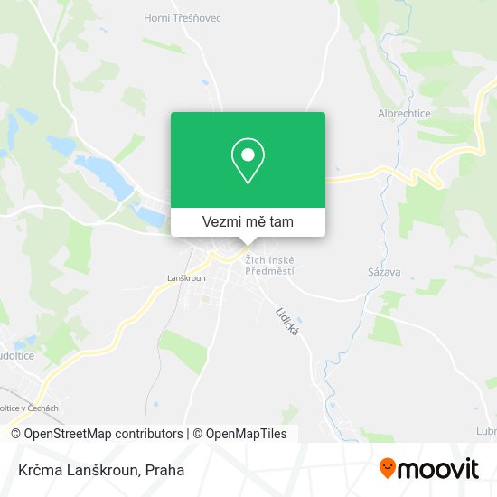 Krčma Lanškroun mapa