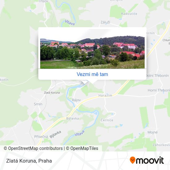 Zlatá Koruna mapa