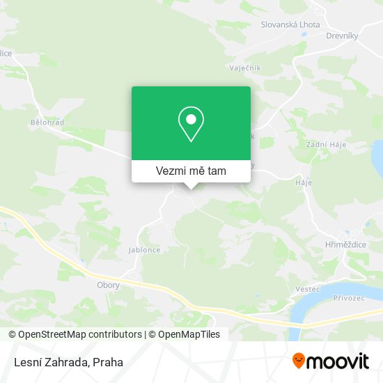 Lesní Zahrada mapa