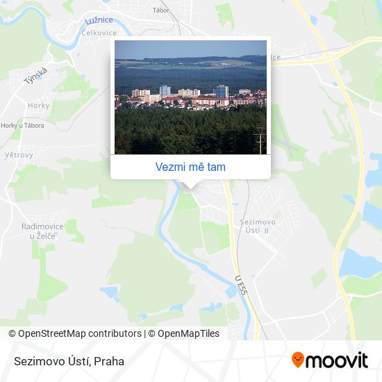 Sezimovo Ústí mapa