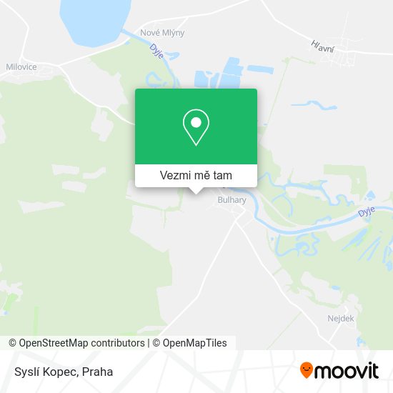 Syslí Kopec mapa