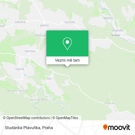 Studánka Plavuňka mapa