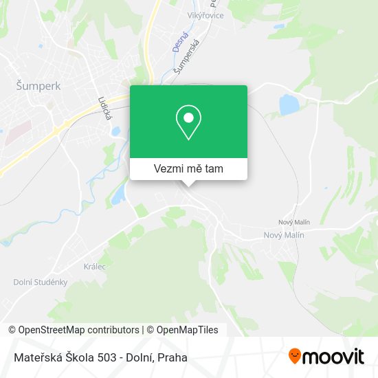 Mateřská Škola 503 - Dolní mapa