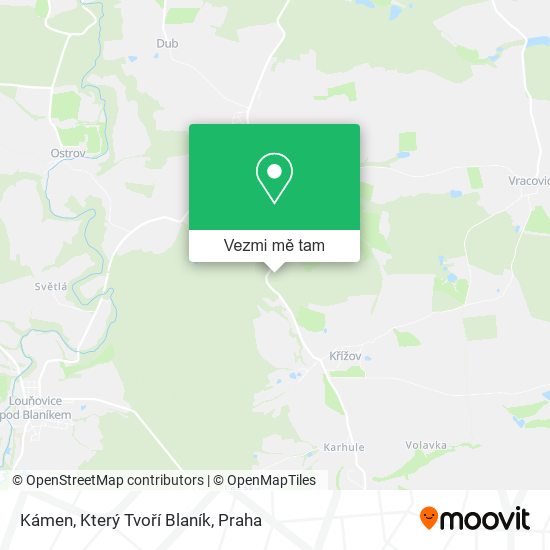 Kámen, Který Tvoří Blaník mapa