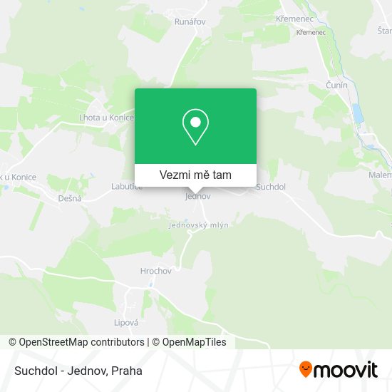 Suchdol - Jednov mapa