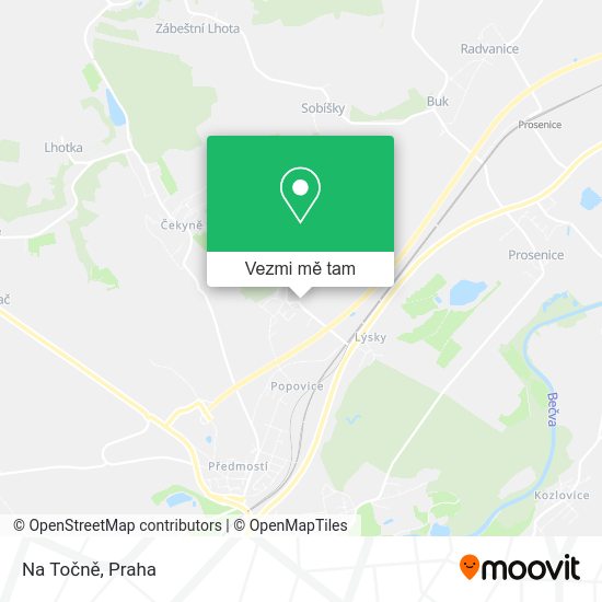 Na Točně mapa